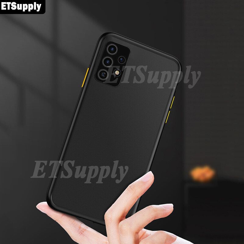Luxury Shockproof Scrub PC Matte Phone Case for Galaxy A73 5G Transparent Soft Edge Silicone Frame Hard Clear Protecive Back Cover for Samsung Galaxy A73 5G Phone Cover