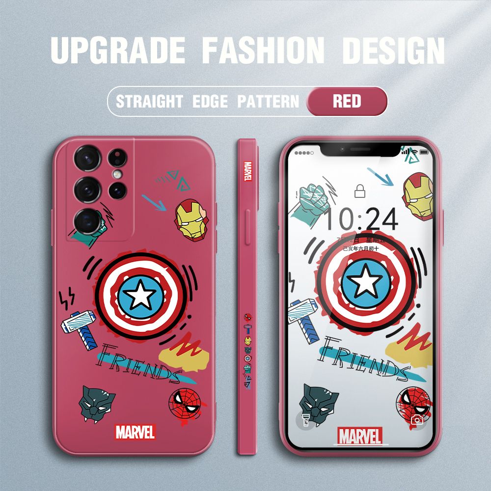 UCUC for Samsung Galaxy S21 Ultra 5G Back Cover Creative Shield Ultra Thin Soft Luxury Square Multicolor Liquid Silicone Phone Case