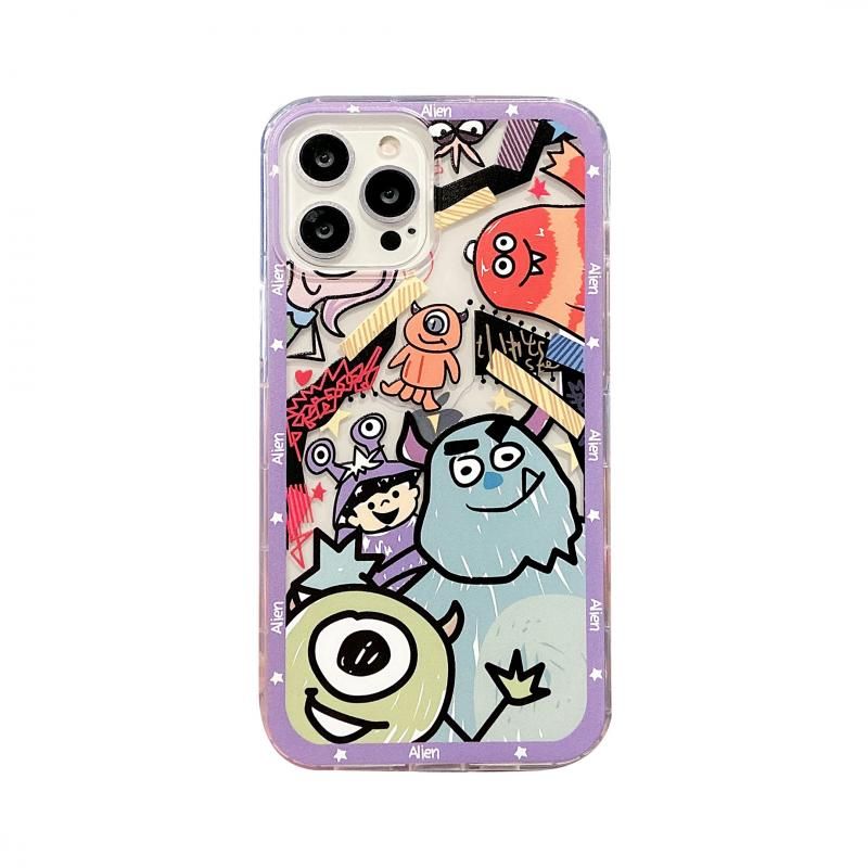 Olige Case For Realme C35 C31 C25Y C21Y C25s C25 C21 C20 C20A Narzo 50i 50A 30A 20 9i 8i 9 8 7 Pro C17 C15 C12 C11 X50 X70 X60 Pro 7i 6i 5 5i 5s Couple Tide Trend Straight Edge Shockproof Cartoon Monster Soft Phone Case Cover