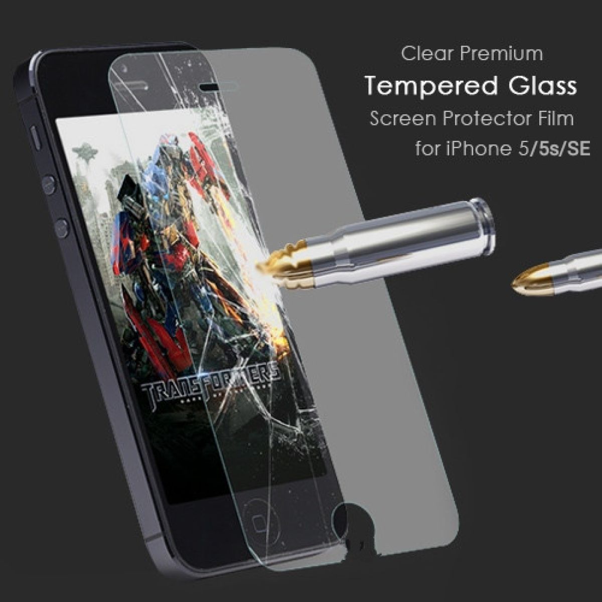 Tempered glass screen protector for iPhone 5 / 5s / SE - Transparent