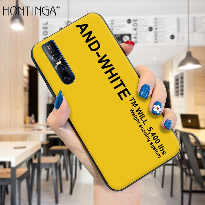 Hontinga for Vivo V15 Pro Case Simple Generous Clean Color Girls Boys Cases Shockproof Soft Silicone TPU Phone Cover