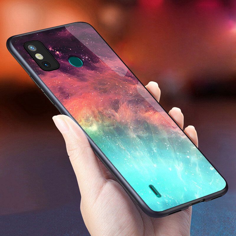 Tecno Spark 6 Go Case Starry Sky Phone Back Hard Glass Cover