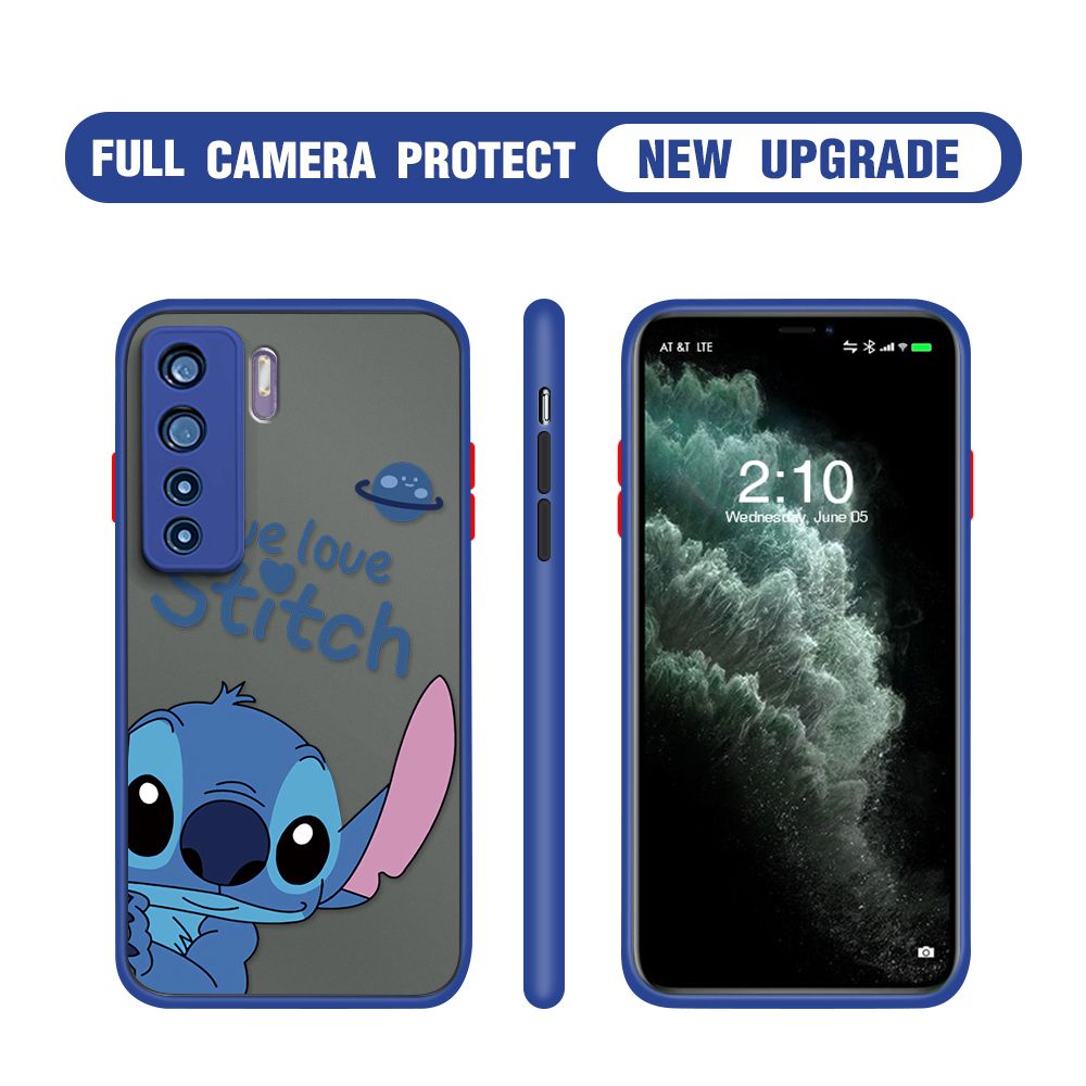 Hontinga for Huawei Nova 7 SE Case Cute Cartoon Cases Edge Frosted Transparent Phone Cover