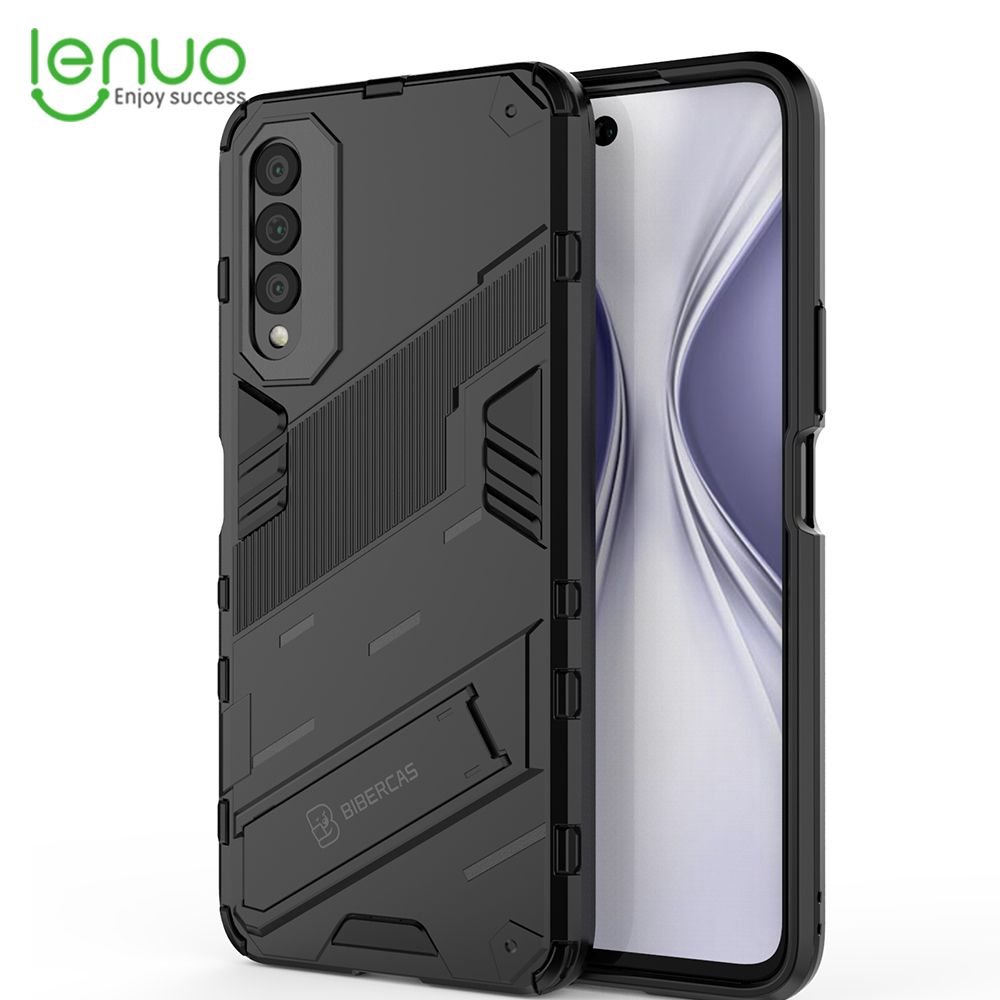 Lenuo Punk-Casing For Huawei Honor X20 SE Back Cover Eight-Color Anti-Fall And Anti-Slip Phone Bracket Lens Protection Cover Lovers Case