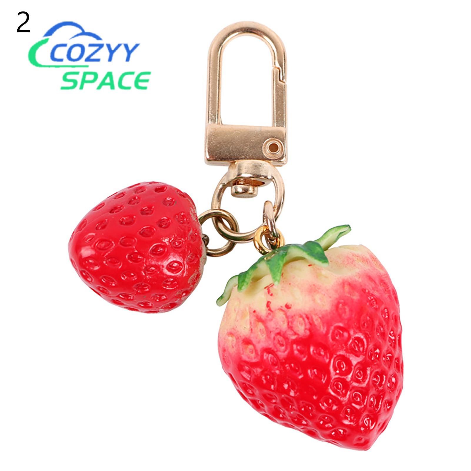 Backpack Pendant Toy Non-fading Bell Simulation Fruit Strawberry Backpack Pendant Toy Decoration