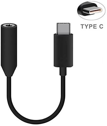 USB Type-C to 3.5mm Audio Jack Cable Adapter, by Insten Type-C 3.1 Male to 3.5 mm Female Stereo Audio Earphone Headphone Aux Connector For Google Pixel 2/HTC U11/U12+/Huawei P20/Sony Xperia X72, White