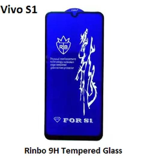 Vivo S1 Rinbo 9H Tempered Glass Screen Protector Full Coverage (Better than 6D/9D/11D)-Black