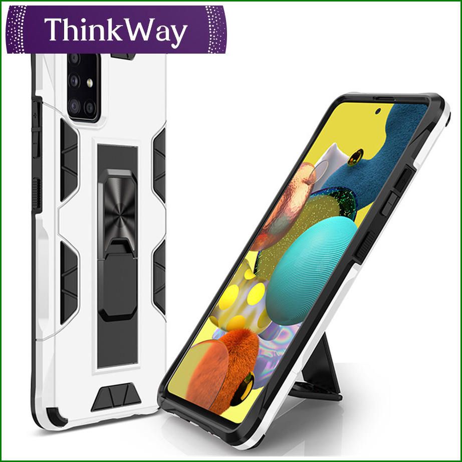 TPU PC hybrid rugged armored case cover car management bracket mobile phone case For Samsung A21 US version & Samsung A21S