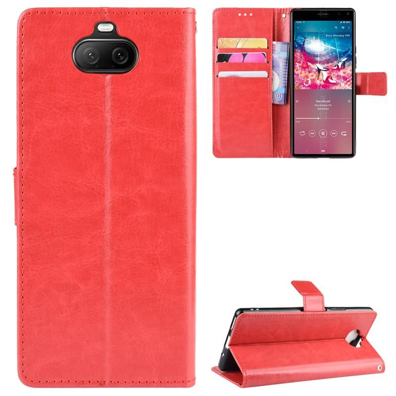 For Sony Xperia 8  Vintage Leather Magnetic Buckle Flip Cover Case