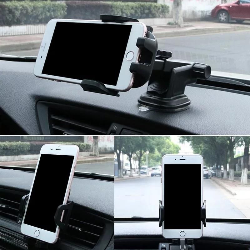 Windshield Mount Car Phone Holder For Phone in Car For Samsung S9 360 Rotation Car Holder For iPhone Phone Stand Support