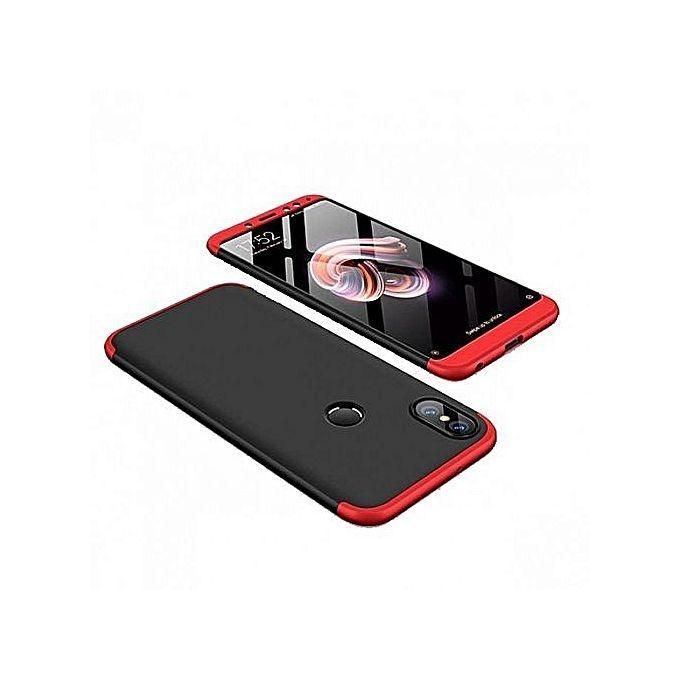 360 Degree Phone Case for Mi A2 Lite - Black and Red