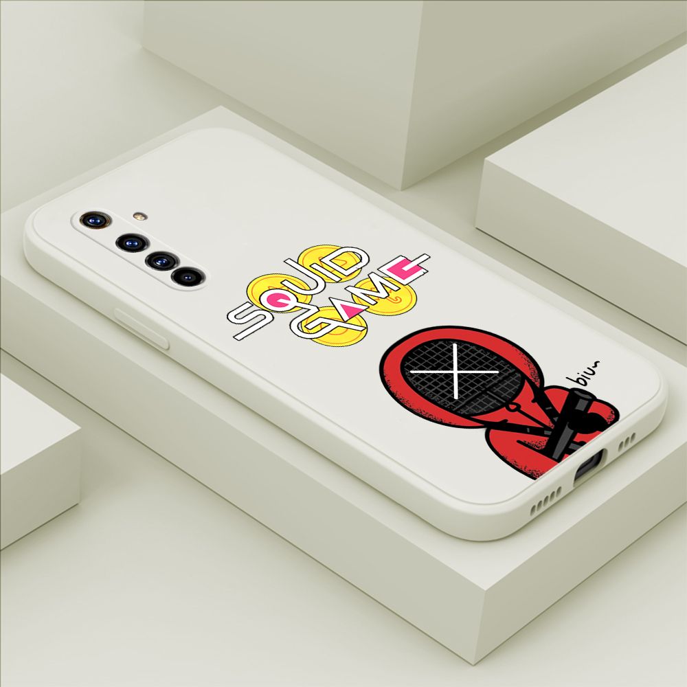 ZeroQiQi for Realme X50 Pro 5G Case Fashion Cartoon Electric Baton Judge Role Phone CoverSquare Liquid Silicone Trend Phone Case