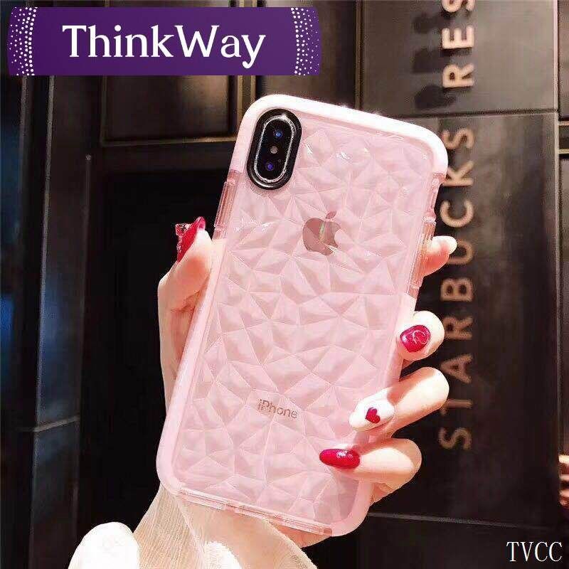 Clear case for iPhone 6 6s 6 Plus 6s Plus 7 8 7 Plus 8 Plus X XS XR XS Max 3D Diamond Grain TPU + TPE Shell for iPhone 6 6s 6 Plus 6s Plus 7 8 7 Plus 8 Plus X XS XR XS Max cover
