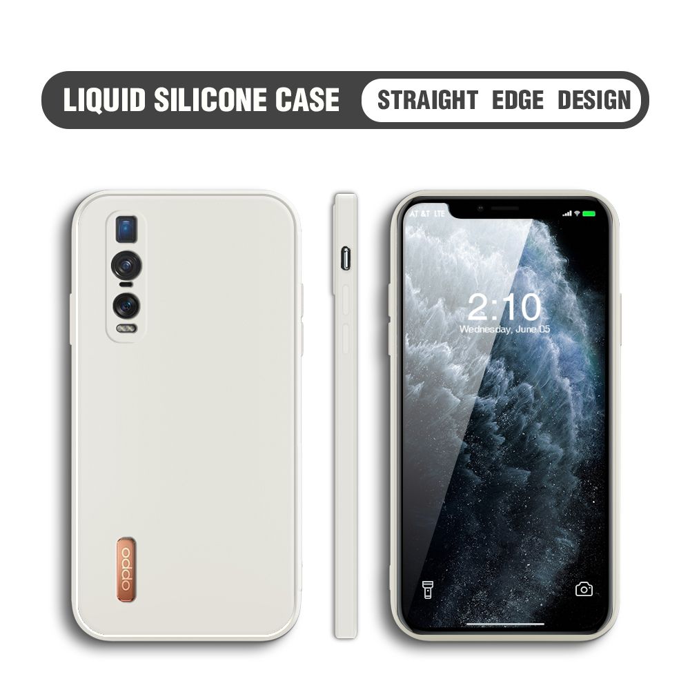Jizetin for OPPO Find X2 Pro Case Thin Soft Luxury Square Liquid Silicone Phone Case Candy Cover