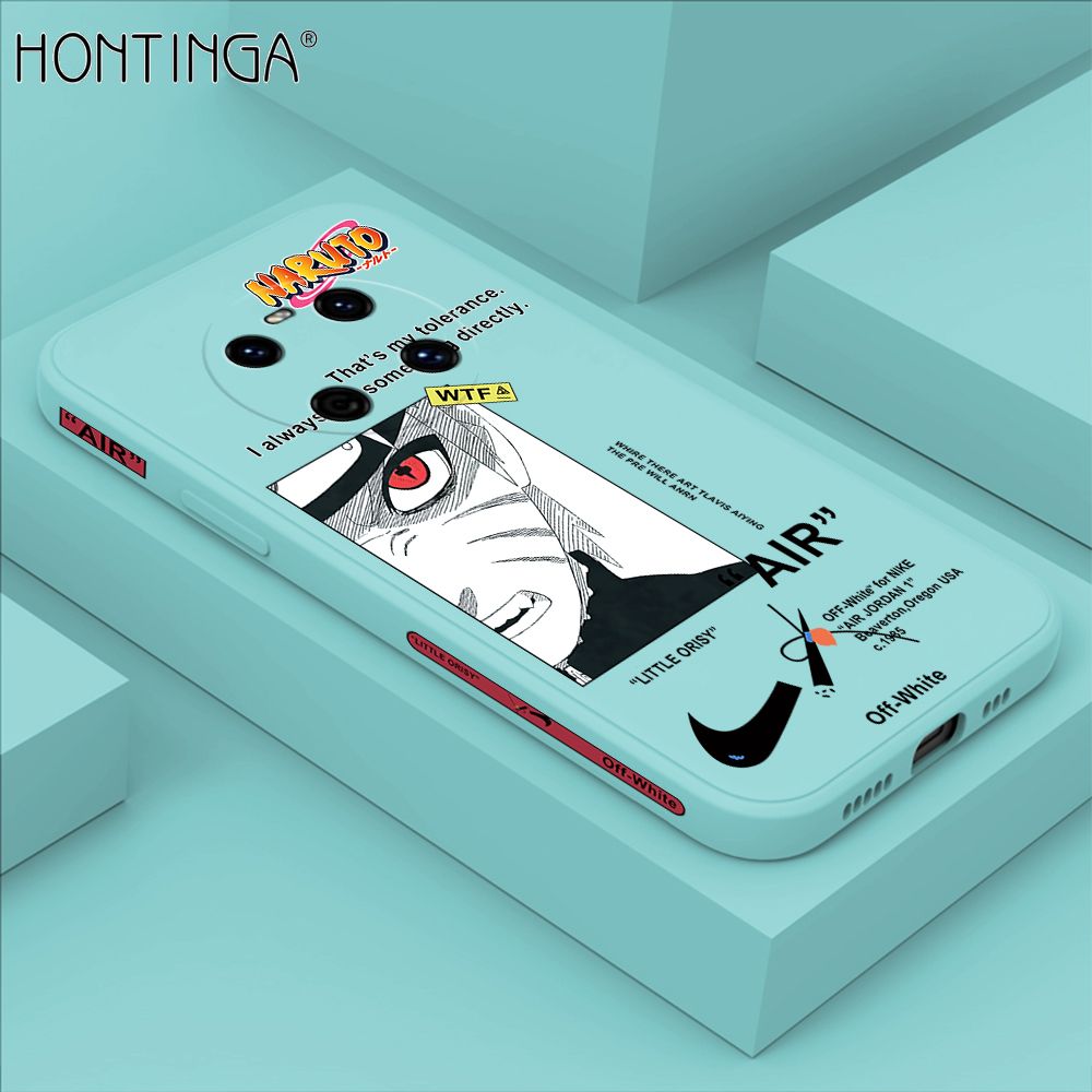 Hontinga for Huawei Mate 40 Case Side Design New Anime Naruto for Boys Back Cover Soft Square Edge Pattern Liquid Silicone Trend Phone Cases