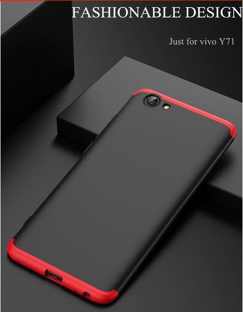 Vivo Y71 360 Degree Gkk Back Cover - Black And Red