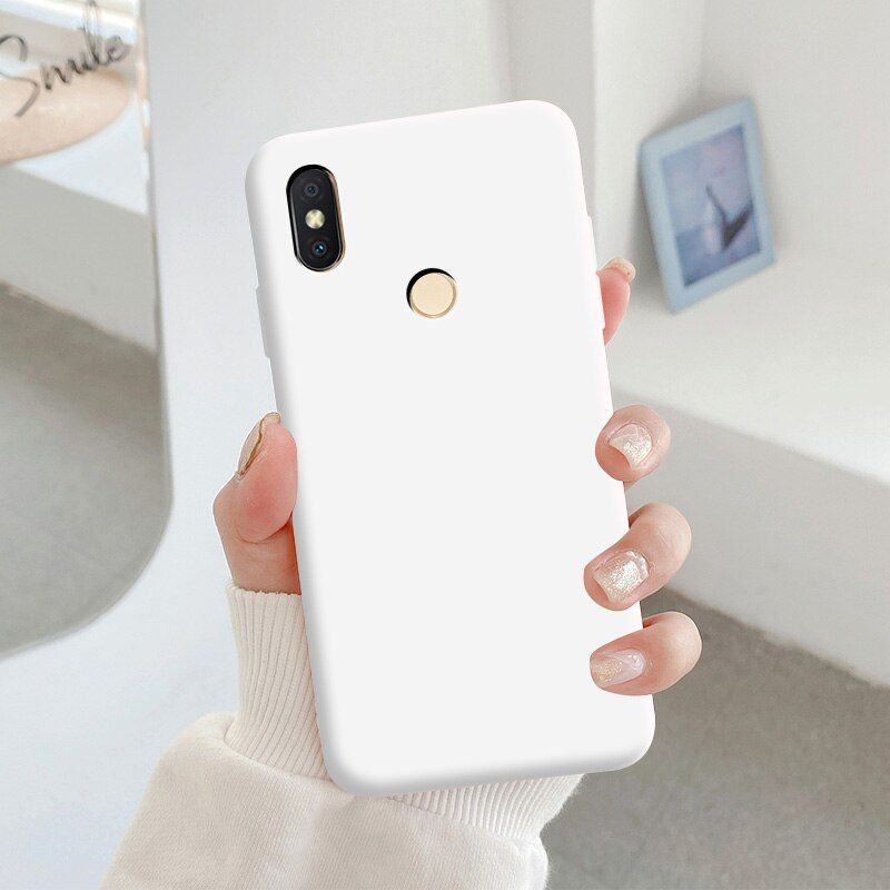 For Xiaomi Redmi S2 Case Soft TPU Silicone Case For Xiaomi Redmi Y2 Macaron Colors Candy Black Simple Phone Back Cover Coque