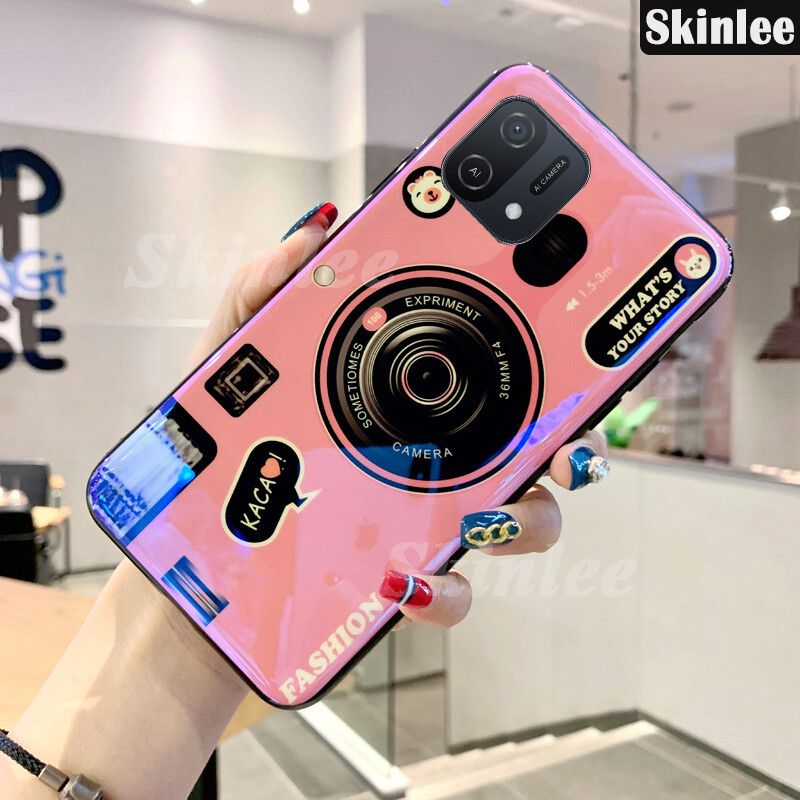 Phone case OPPO A16E Back Cover Shockproof Cute Camera Cartoon Design Softe back Cover For OPPO A16E Cases