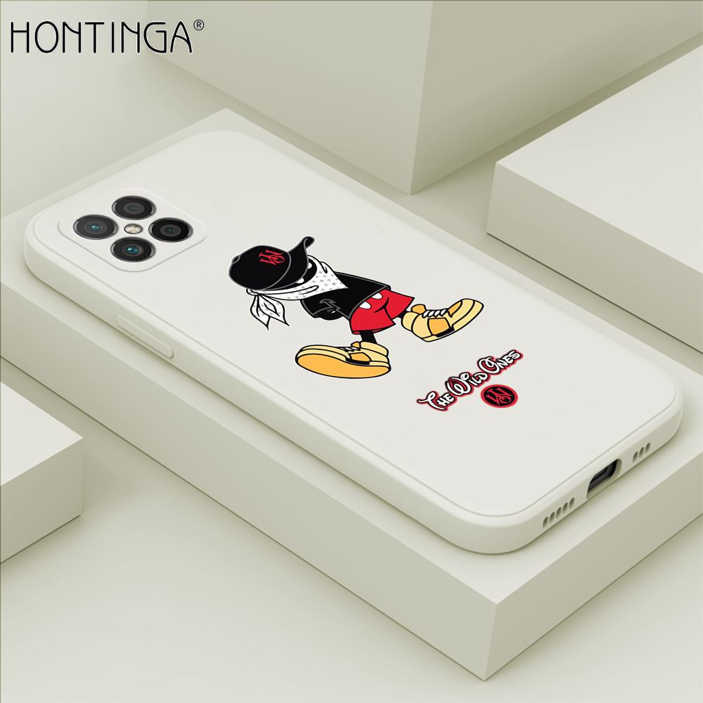 Hontinga for Huawei Nova 8 SE Case Cartoon Masked Mouse Phone Case Soft Square Edge Silicone Cases Full Lens Cover Shockproof Protection Cover