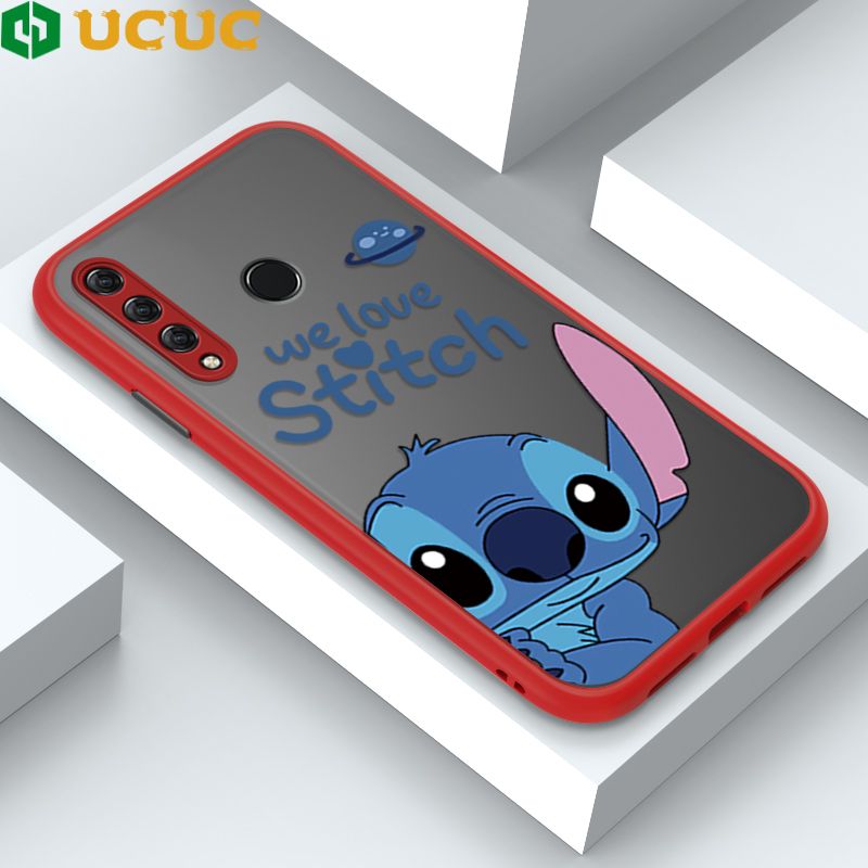 UCUC for Honor Y9 Prime 2019 Back Cover Peeping Stitch Frosted Transparent Hard Phone Case Thin Shockproof Full Cover Camera Protect Case