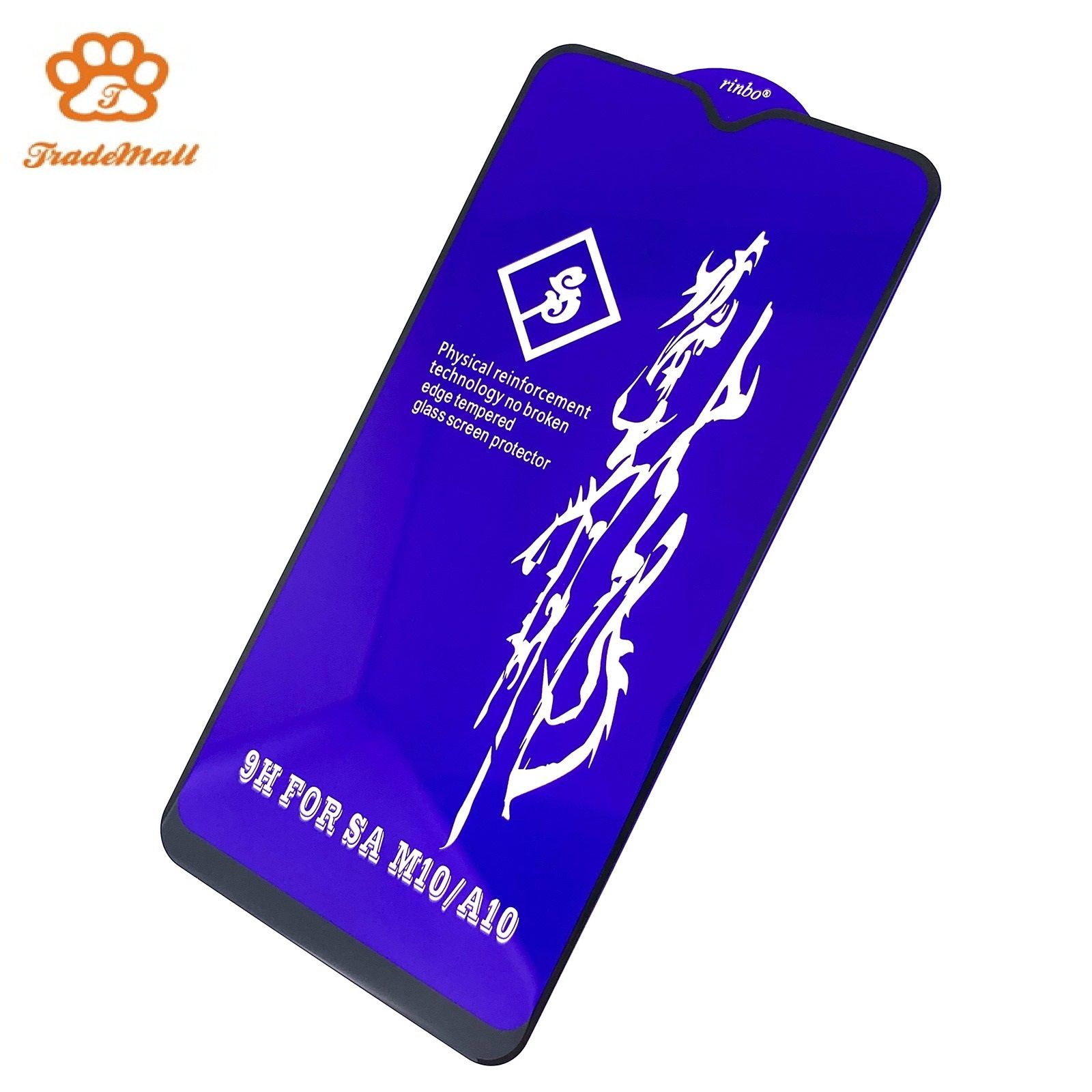 Samsung Galaxy A10 Rinbo Tempered Glass Screen Protector 9H Hardness (Better than 5D/11D/21D)-Black
