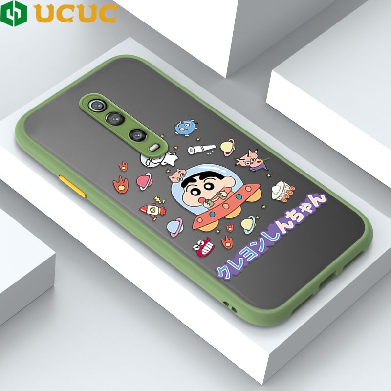 UCUC for Xiaomi Mi 9T / 9T Pro / Redmi K20 / K20 Pro Back Cover Spaceship Shinchan Frosted Transparent Hard Phone Case Thin Shockproof Full Cover Camera Protect Case