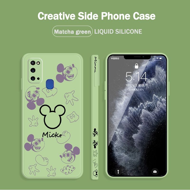 samsung Galaxy a Series Galaxy M Series Phone Case Mickey Mouse Side Pattern Phone Case Personality Simple Phone Case Samsung Galaxy A02s A11 A12 A21s A31 A42 5G A50 50S 30S A51 A71 M31 M51 phone case