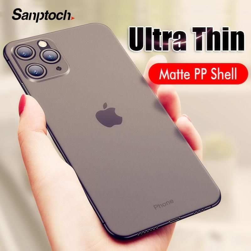 0.3MM Ultra Thin Matte Case For iphone 11 Pro Xs Max X XR Hard PC Phone Cover For iphone 8 7 6 6s Plus Shockproof Protective Cases Scrub Casing
