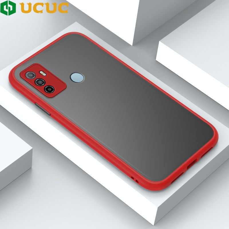 UCUC for OPPO A53 2020 / A33 2020 Back Cover Colour Frosted Transparent Hard Phone Case Thin Shockproof Full Cover Camera Protect Case