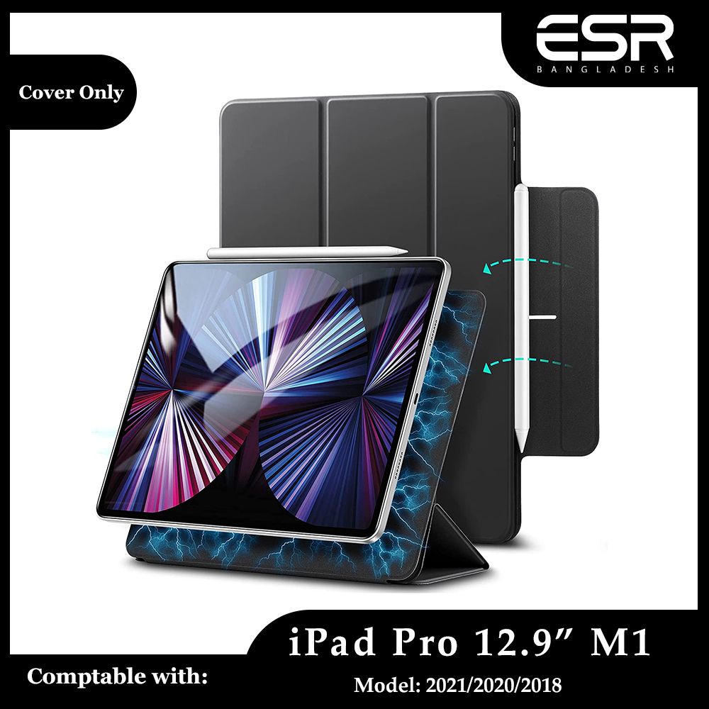 ESR Rebound Magnetic Smart Flip Cover 12.9 Inch Case for iPad Pro 2021 2020 2018 (5th Generation)