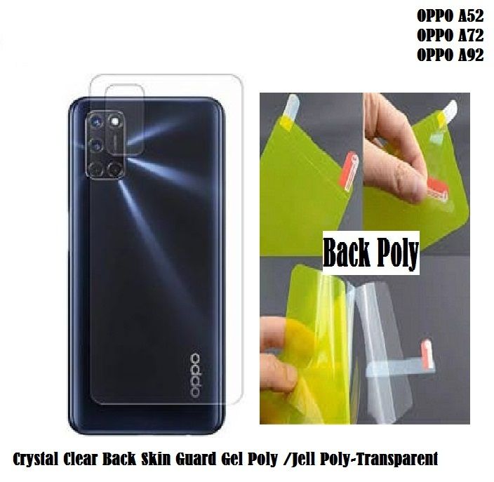 OPPO A52 Clear Transparent 3D Crystal Clear Back Skin Guard Poly