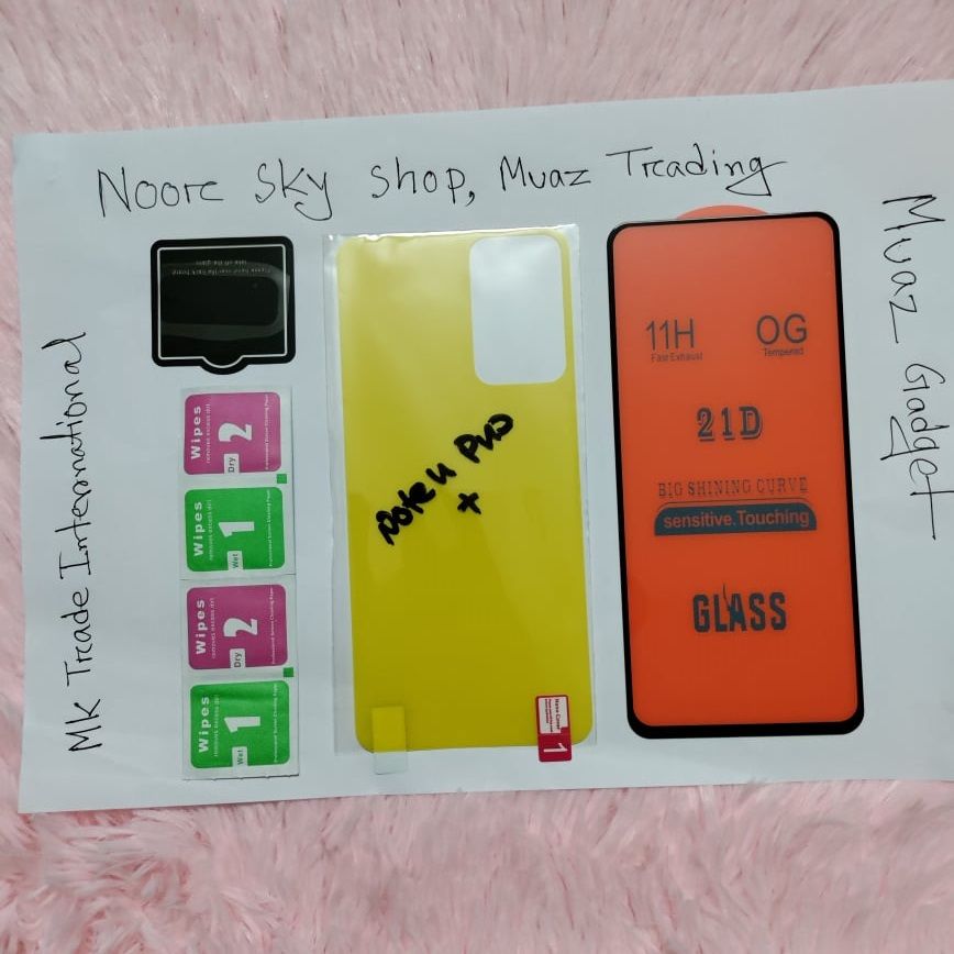 Xiaomi Redmi Note 11 Pro+ Combo Pack 3 in 1 (Screen Protector, Camera Glass & Back Transparent Poly)