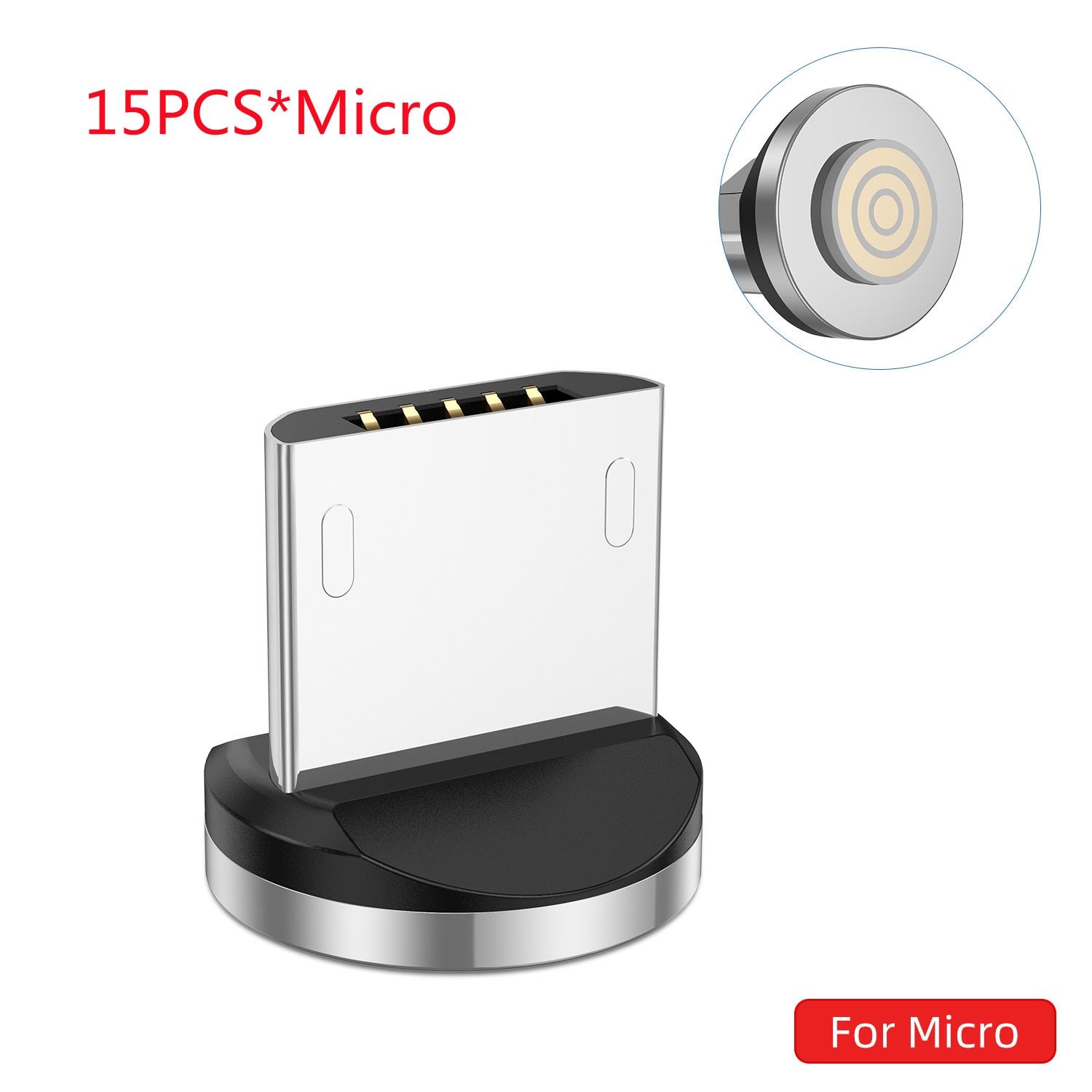 15Pc Magnetische Kabel Plug Type C Micro Usb C Stekkers Snelle Oplaadkabel Adapter Telefoon Microusb Type-C Magneet Charger Plug