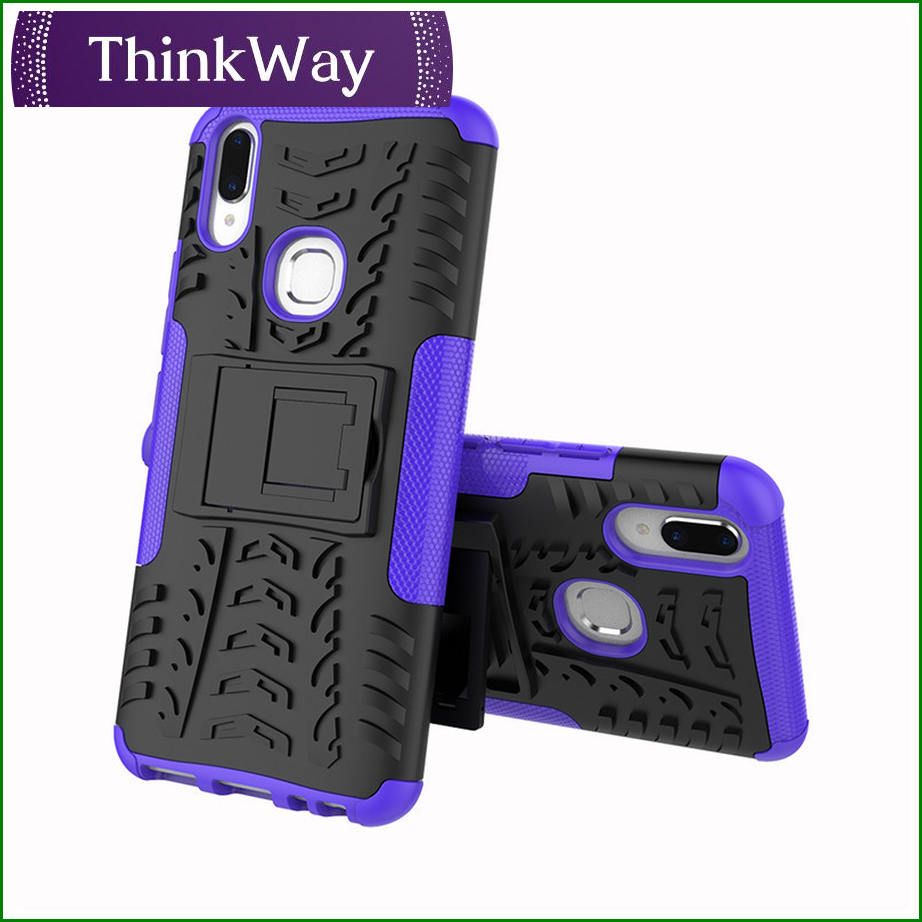Colorful Pattern Stand Phone Case Thrifty Back Cover Polycarbonate TPU Two-in-One Spider Pattern Protective Cover For VIVO V9/Y85 & VIVO V11 Pro