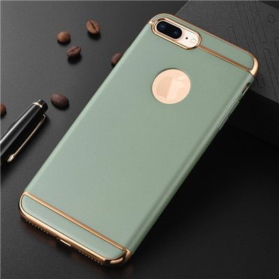 Luxury Plating Shockproof Phone Case For iphone 7 8 Plus 6 6s 5 5s PC Matte Hard Cover For iphone X Xr Xs 11 12 13 Pro Max Case