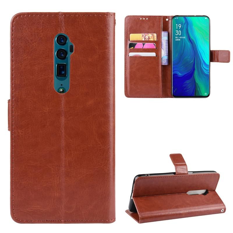 For Oppo Reno 5G Vintage Leather Magnetic Buckle Flip Cover Case