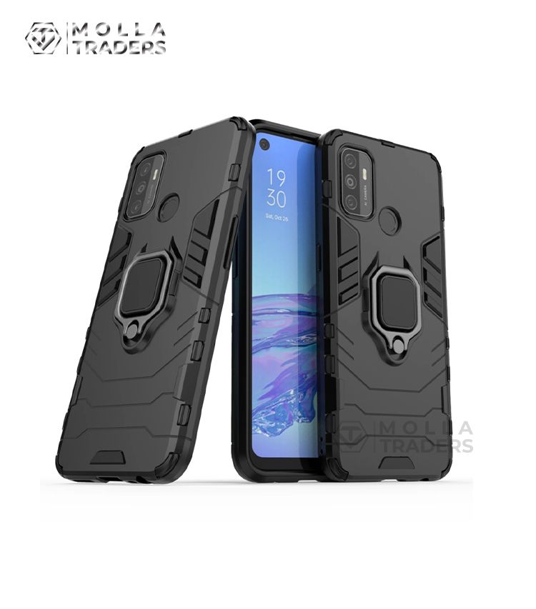 Oppo a15/a53/a33/a32/oppo reno 4 pro/oppo a72 5g এর জন্য রিং বাকল কিকস্ট্যান্ড আর্মর কেস