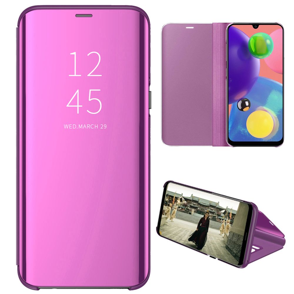 Smart Mirror Flip Phone Case For Samsung Galaxy A70S View PU Leather Stand Protective Cover