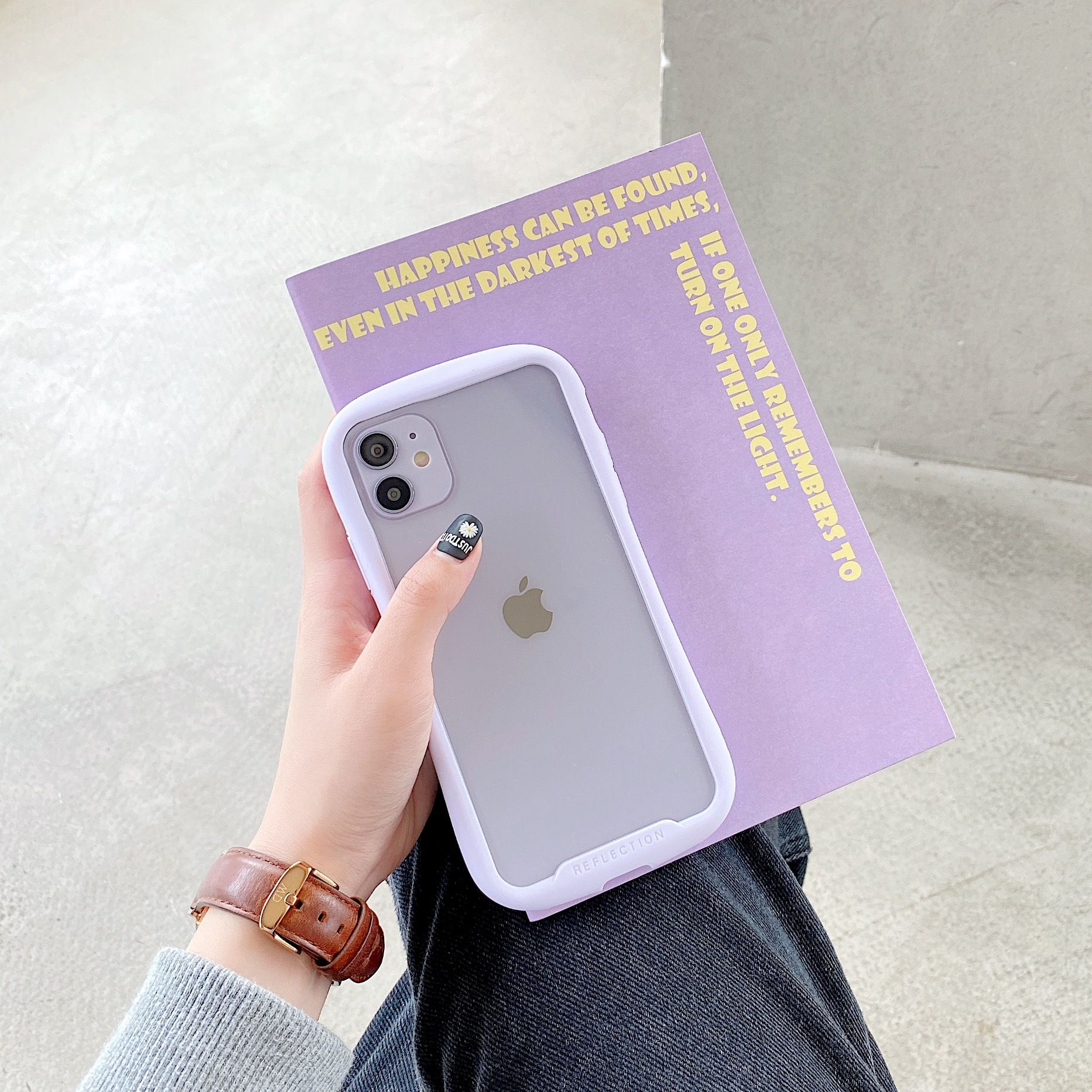 Transparent Slim Waist Shape Solid Color Phone Case For Iphone 12/12 Pro Protective Case color