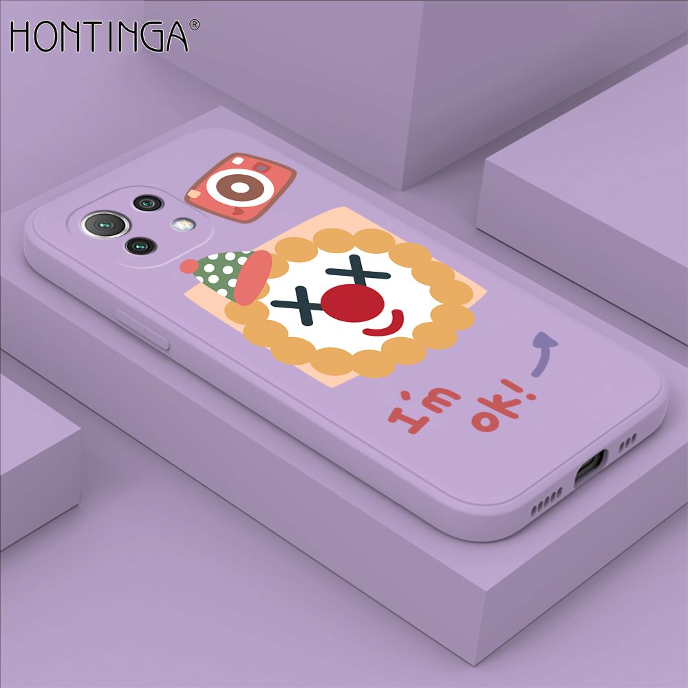 Hontinga for Xiaomi 11 Lite 4G / 5G / 11 Lite NE 5G Case New Cartoon Joker Phone Case Phone Case Soft Square Edge Silicone Cases Full Lens Cover Shockproof Protection Cover
