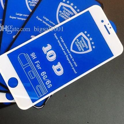 10D Tempered Glass Screen Protector for i phone 6/6S White