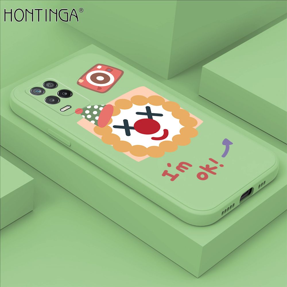 Hontinga for Realme 8 5G Case New Cartoon Joker Phone Case Phone Case Soft Square Edge Silicone Cases Full Lens Cover Shockproof Protection Cover