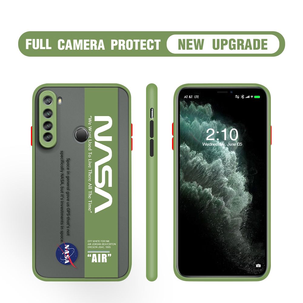 Hontinga for Redmi Note 8 Case Astronaut Space Logo Cases Edge Frosted Transparent Phone Cover