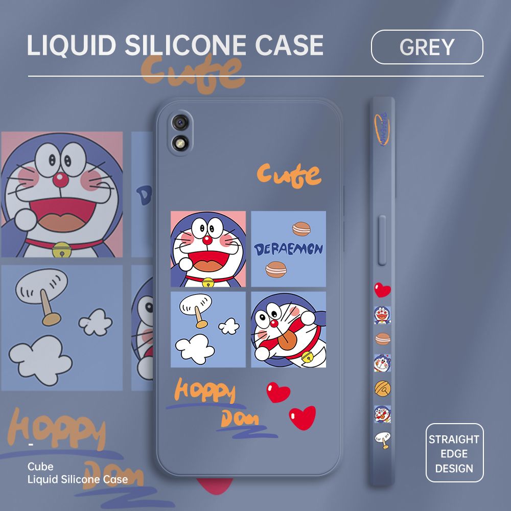 ZeroQiQi for Redmi 9A Case Cartoon Cat Phone Cover Soft Full Lens Protection Case Ultra Thin Soft Liquid Silicone Phone Case