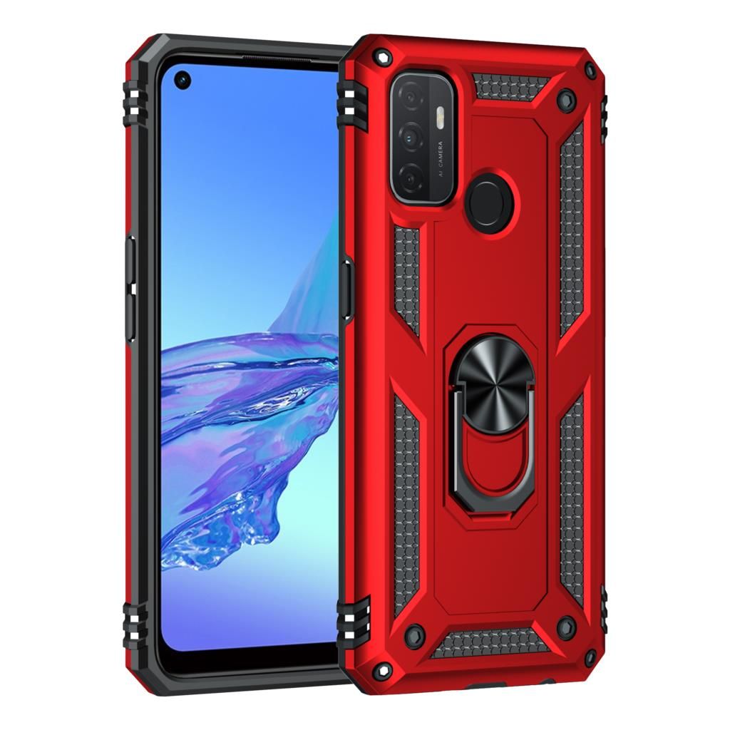 Luxury Armor Case For OPPO A32 A53 A53S 2020 Magnetic Silicone Phone Case OPPO A15 A15S A35 Car Ring Holder
