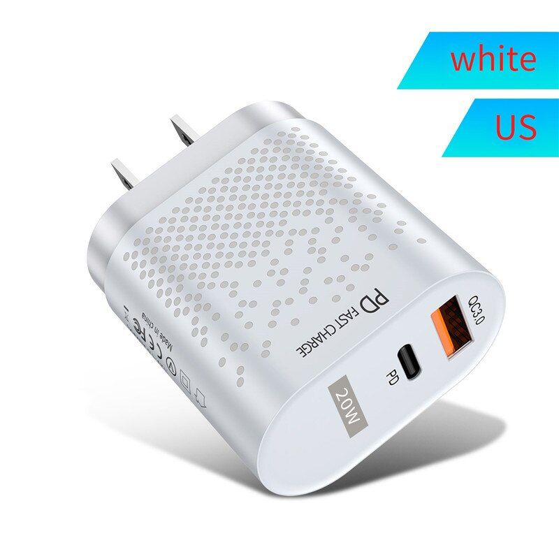 TKEY 20W Type C Quick Charge For iphone 12 pro max PD USB C Charger QC4.0 PD Type C Fast USB Wall Charger For iphone 12 12Mini