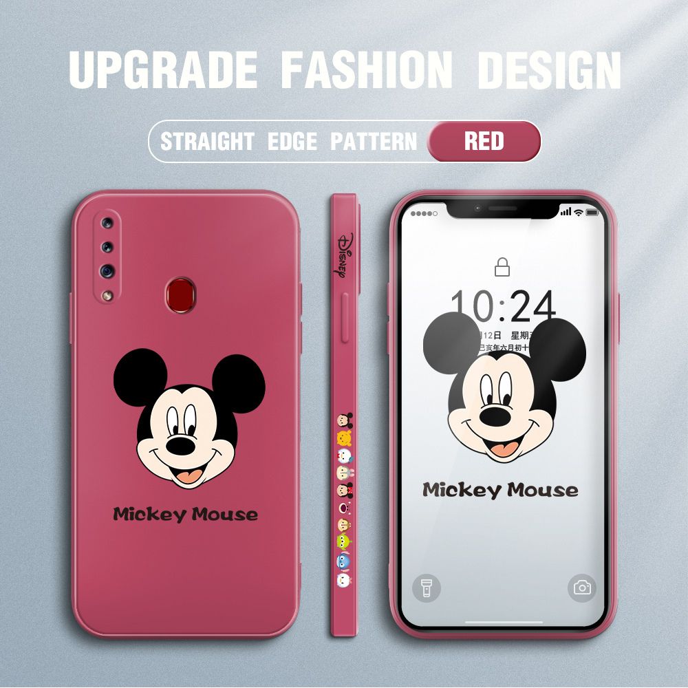 FHKL for Samsung Galaxy A20S Back Cover Mickey Mouse Head Hortrait Side design Soft Case Multicolor Liquid Silicone Phone Cases