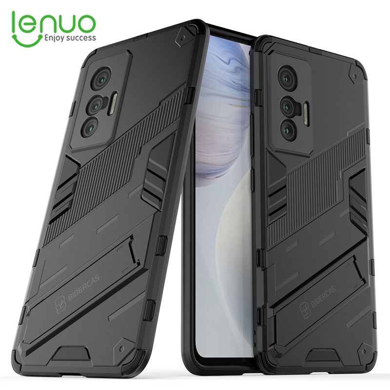 Lenuo Punk-Casing For Vivo X70 Back Cover Eight-Color Anti-Fall And Anti-Slip Phone Bracket Lens Protection Cover Lovers Case