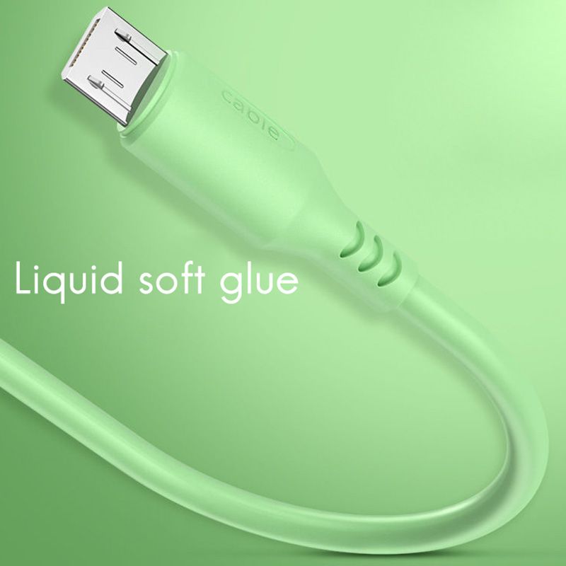 Color Liquid Silicone Data Cable 1.8M Suitable for Microphone USB Cable Fast Charging USB Phone Adapter Data Cable D