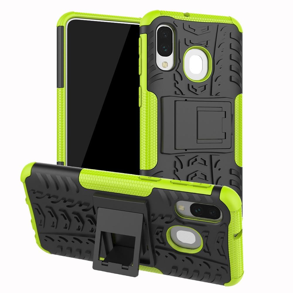 Heavy Duty Armor Tough Hybrid Shockproof Dual Layer Kickstand Protective Case Cover For Samsung Galaxy A40